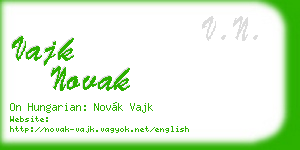 vajk novak business card