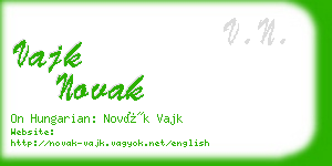 vajk novak business card
